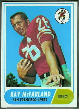 Kay McFarland 1968 Topps football card