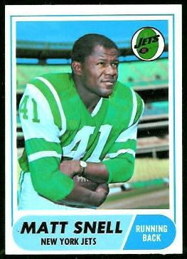 Matt Snell 1968 Topps football card