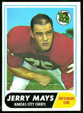 Jerry Mays 1968 Topps football card