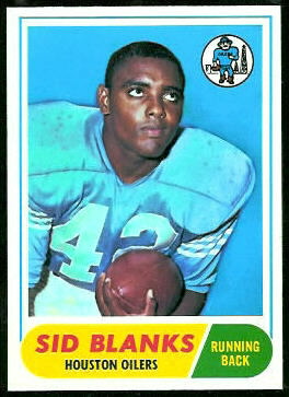 Sid Blanks 1968 Topps football card