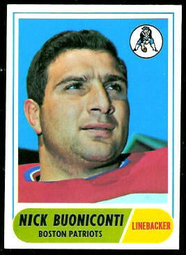 Nick Buoniconti 1968 Topps football card