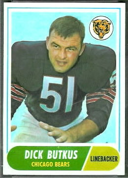 Dick Butkus 1968 Topps football card