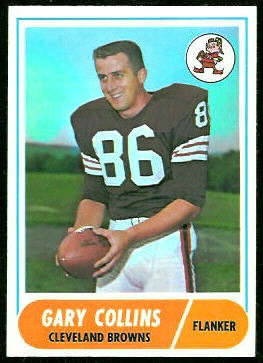 Gary Collins 1968 Topps football card