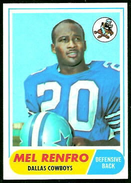 Mel Renfro 1968 Topps football card