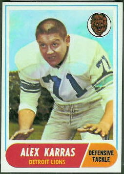 Alex Karras 1968 Topps football card Alex Karras 1968 Topps football card