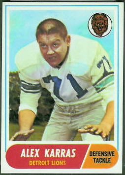 Alex Karras 1968 Topps football card