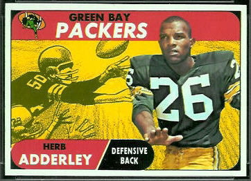 Herb Adderley 1968 Topps football card