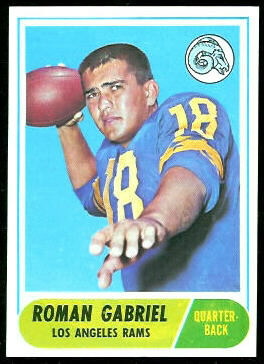 Roman Gabriel 1968 Topps football card Roman Gabriel 1968 Topps football card