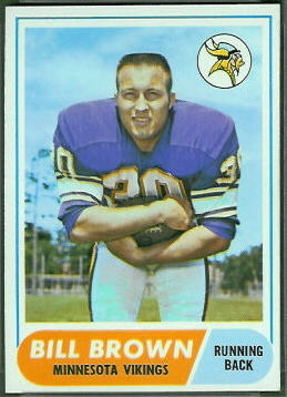 Bill Brown 1968 Topps football card