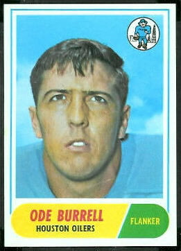 Ode Burrell 1968 Topps football card