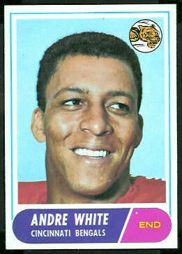 Andre White 1968 Topps football card