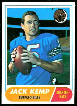 Jack Kemp 1968 Topps football card