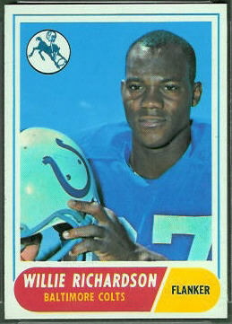Willie Richardson 1968 Topps football card Willie Richardson 1968 Topps football card