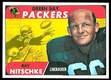 Ray Nitschke 1968 Topps football card
