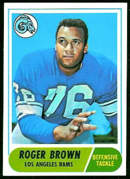 Roger Brown 1968 Topps football card