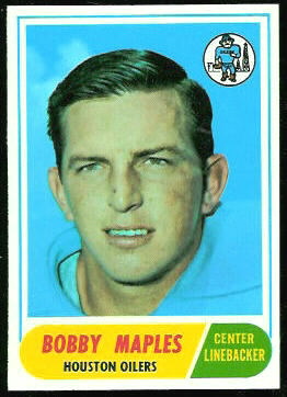 Bobby Maples 1968 Topps football card Bobby Maples 1968 Topps football card