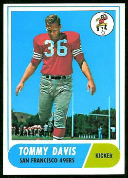 Tommy Davis 1968 Topps football card