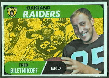 Fred Biletnikoff 1968 Topps football card