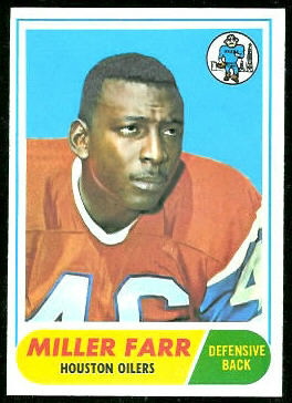 Miller Farr 1968 Topps football card