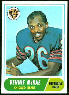 Bennie McRae 1968 Topps football card