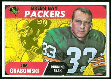 Jim Grabowski 1968 Topps football card Jim Grabowski 1968 Topps football card