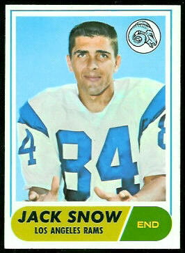 Jack Snow 1968 Topps football card