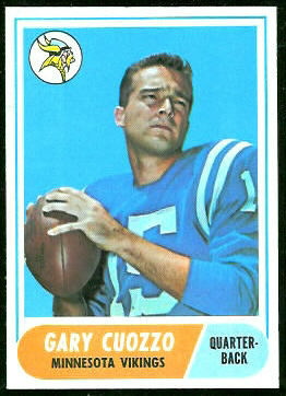 Gary Cuozzo 1968 Topps football card