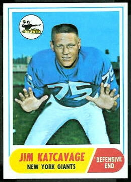 Jim Katcavage 1968 Topps football card