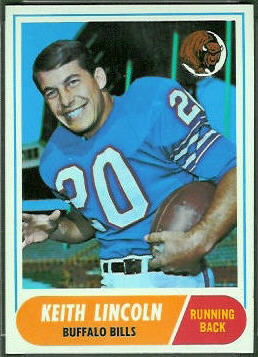 Keith Lincoln 1968 Topps football card