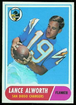 Lance Alworth 1968 Topps football card