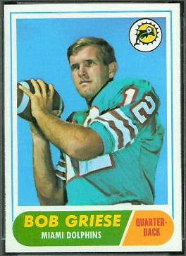 Bob Griese 1968 Topps football card