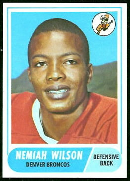 Nemiah Wilson 1968 Topps football card Nemiah Wilson 1968 Topps football card