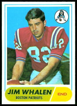 Jim Whalen 1968 Topps football card