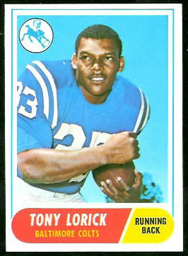 Tony Lorick 1968 Topps football card