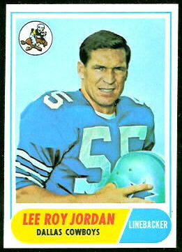 Lee Roy Jordan 1968 Topps football card