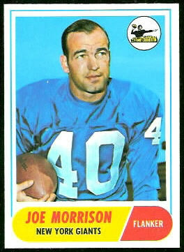 Joe Morrison 1968 Topps football card