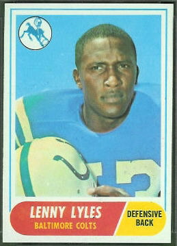 Lenny Lyles 1968 Topps football card