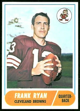 Frank Ryan 1968 Topps football card