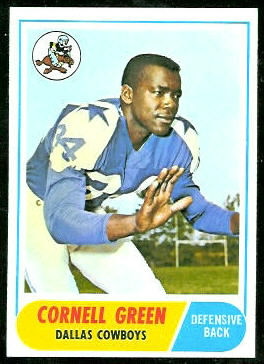 Cornell Green 1968 Topps football card