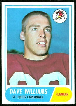Dave Williams 1968 Topps football card
