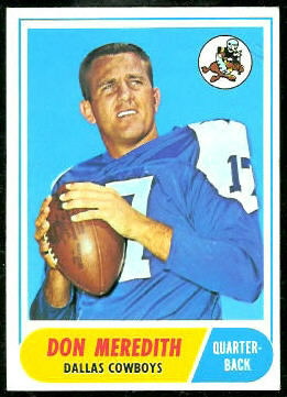 Don Meredith 1968 Topps football card