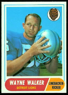 Wayne Walker 1968 Topps football card