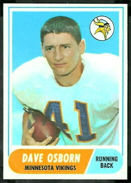 Dave Osborn 1968 Topps football card