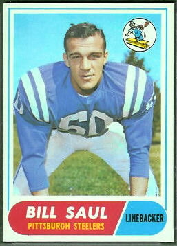 Bill Saul 1968 Topps football card Bill Saul 1968 Topps football card