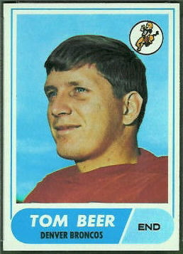 Tom Beer 1968 Topps football card