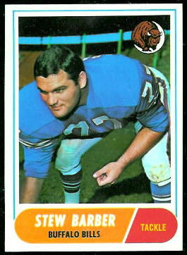 Stew Barber 1968 Topps football card