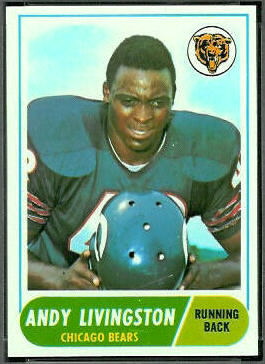 Andy Livingston 1968 Topps football card