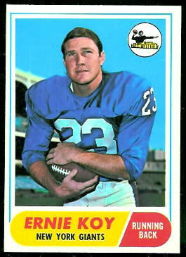Ernie Koy 1968 Topps football card