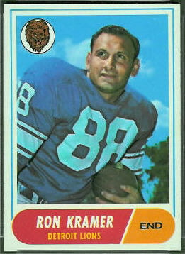 Ron Kramer 1968 Topps football card