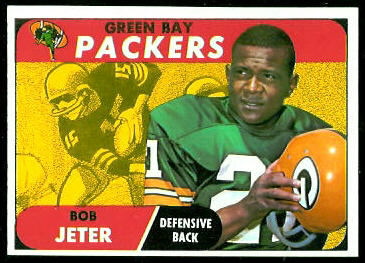 Bob Jeter 1968 Topps football card